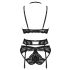 Obsessive Alessya - Lace Lingerie Set (Black)  - M/L