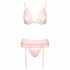 Zoenbaar - kanten lingerie set (roze) - L/XL