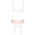 Zoenbaar - kanten lingerie set (roze) - L/XL