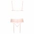 Zoenbaar - kanten lingerie set (roze) - L/XL