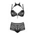 Obsessive Elizenes - transparant set met patroon (zwart) - L/XL