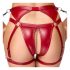 Cottelli Bondage - glanzend BH set met handboeien (rood) - M