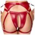 Cottelli Bondage - glanzende beha set met handboeien (rood) - M