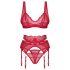 Obsessive Cupid Desir - kanten lingerie set (rood)