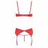 Cottelli - hartjes open bh set (rood) - 80B/M