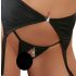 Abierta Fina - glinsterende stenen - lingerie set (zwart) - 85C/L