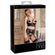 Abierta Fina - sprankelende kant lingerie set (zwart) - 80B/M