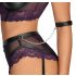 Cottelli Bondage - Ensemble soutien-gorge et menottes (noir-violet) - XL