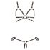 Cottelli Bondage - glimmende harnas bikini (zwart) - M