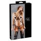 Cottelli Bondage - glimmende harnas bikini (zwart) - L