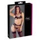 Cottelli - open kanten lingerie set (zwart) - L