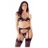 Cottelli - open kanten lingerie set (zwart) - XL