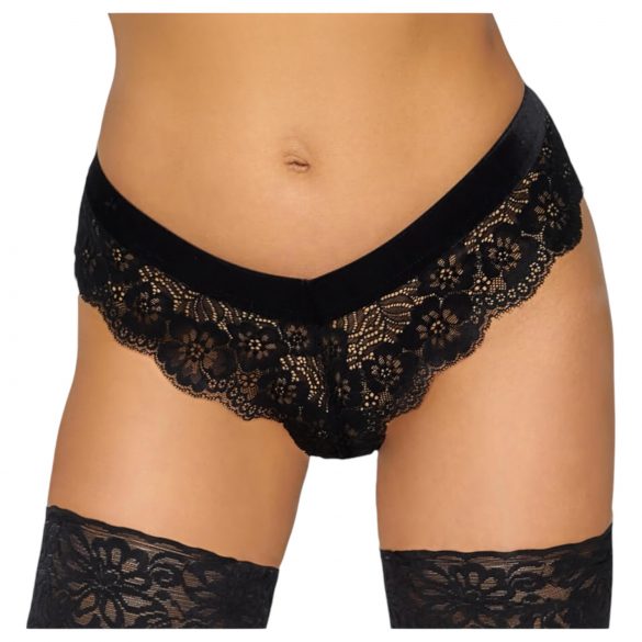 Cottelli Party - Culotte en dentelle à chaîne (noir) - XL