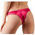 Cottelli - open string met parels en bloemen (rood) - M