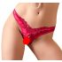 Cottelli - open string met parels en bloemen (rood) - M