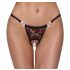 Cottelli - luxe, rozenperlen-string (rood-zwart) - M/L