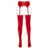 NO:XQSE - glanzend jarretel set (rood)