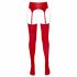 NO:XQSE - glanzend jarretel set (rood)