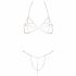 Cottelli - Kettingbikini met strass (zilver)