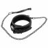 Bad Kitty - halsband met edelstenen en riem (zwart)