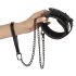 Bad Kitty - halsband met edelstenen en riem (zwart)