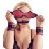 Bad Kitty - klittenbands bondage set - rood-zwart (5 stuks)