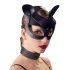 Bad Kitty - kunstleren, met strass versierde kattenmasker - zwart (S-L)