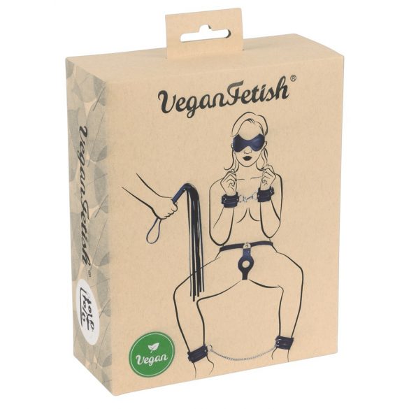 Vegane Fetish - bondageset (7-delig) - zwart