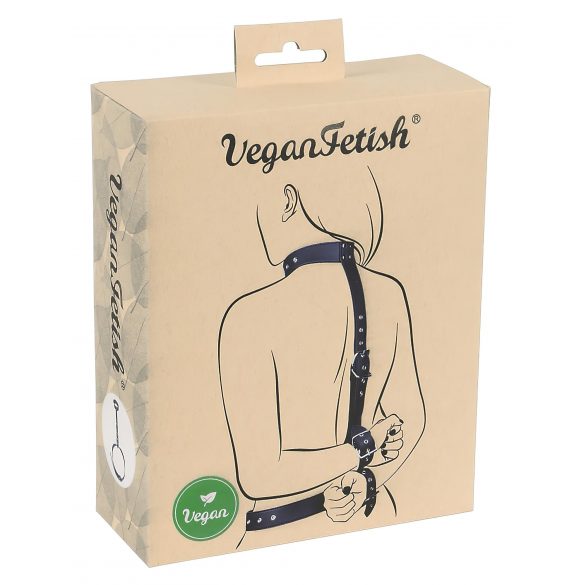 Vegan Fetish - rug achterkant handboeien set (zwart)