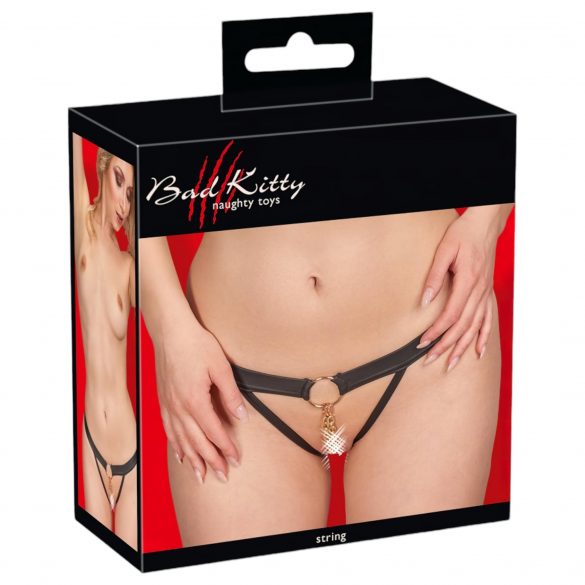 Bad Kitty - ketting-ring slip (zwart)