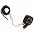 Bad Kitty - handcuffs with chain (black-rosegold) 