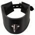 Slechte Poes - Leren Halsband met Ring (Zwart)