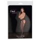 Cottelli Legwear - open, glinsterende netkousen - zwart (S-L)