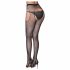 Cottelli Legwear - open, glinsterende netkousen - zwart (S-L)