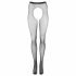 Cottelli Legwear - open, glinsterende netkousen - zwart (S-L)