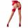 Cottelli - Striped Back Seam Stockings (Nude-Red) 