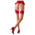 Cottelli - Striped Back Seam Stockings (Nude-Red) 