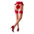 Cottelli - Striped Back Seam Stockings (Nude-Red)  - 4