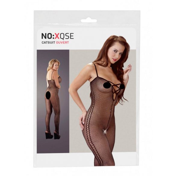 NO:XQSE - Side Patterned Cat Suit - Black 