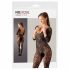 NO:XQSE - Florale catsuit - zwart (S-L)