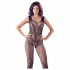 NO:XQSE - mouwloze, open net bodysuit - zwart (S-L)