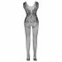 NO:XQSE - mouwloze, open net bodysuit - zwart (S-L)