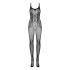 Obsessive G335 – doorzichtige, open net catsuit (zwart) – S-L