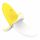 Lonely - oplaadbaar, waterdicht, bananen vibrator (geel-wit)