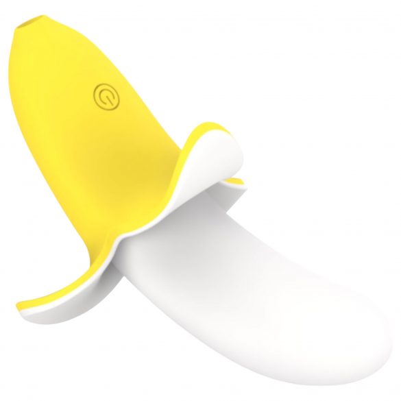 Lonely - oplaadbaar, waterdicht, bananen vibrator (geel-wit)