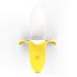 Lonely - oplaadbaar, waterdicht, bananen vibrator (geel-wit)