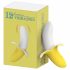 Lonely - oplaadbaar, waterdicht, bananen vibrator (geel-wit)