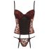 Cottelli - Rozen bustier en string (zwart-rood) - 80B/M