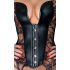 Noir - kanten bustier met jarretels (zwart)