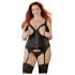 Cottelli Taille Plus - Haut modulable avec porte-jarretelles (noir) - 3XL